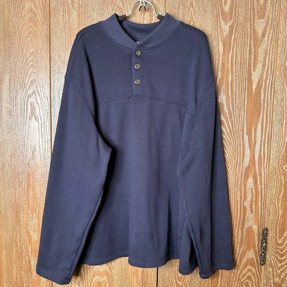 VTG Mens Puritan‎ Pullover Sweater Navy Burgundy Made In Egypt Size 3XL Fleece - Picture 1 of 9